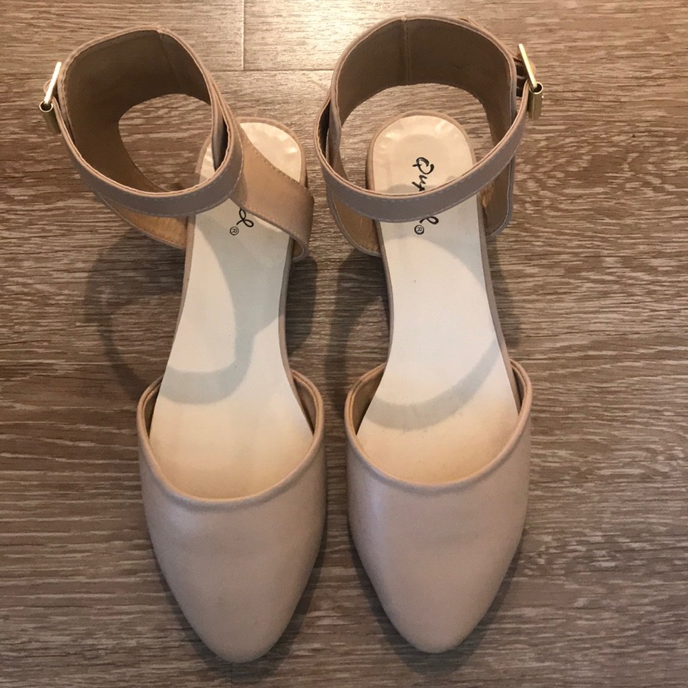 Brand new, never worn nude flat sandals